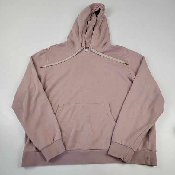 Melrose Place Garment Dyed Pink Rose Hoodie Unisex Size 2XL Pull Over Drawstring - Picture 1 of 11